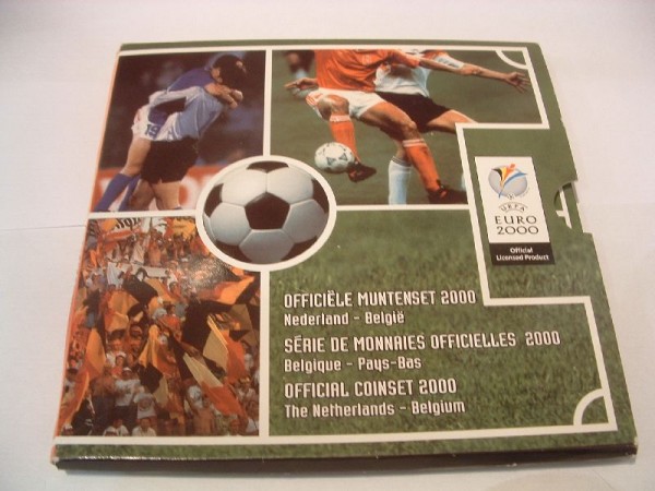 (afbeelding voor) Officiële VOETBAL Muntenset Nederland-België 2000 FDC